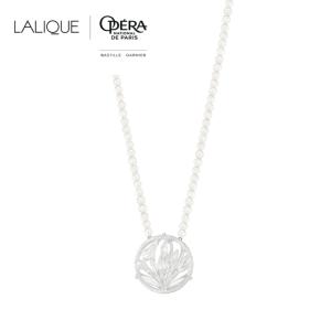 Collier Sautoir Fleur de Neige rond Lalique 