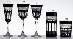 Cristal de Paris : Coffret 6 verres cristal noir collection Penombre