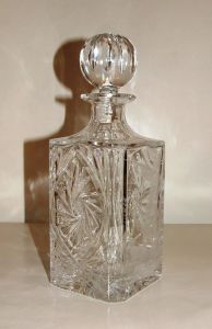 Ensemble Carafe et 6 verres à whisky "chasseur " en cristal 