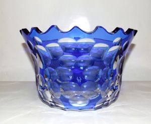 Coupe bleu ciel en Cristal de Bohème 