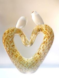 amoureux  "forme coeur" Murano