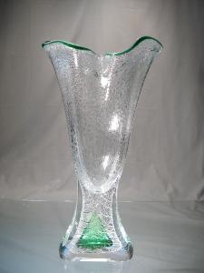 Vase Ange en cristal transparent bulle Pièce unique signée Jablonski