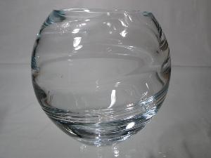 Vase uni Rond vague transparente Bouquets ronds 