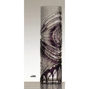 Vase Cristal de Paris Tube Taille Fine Couleur 35 cm