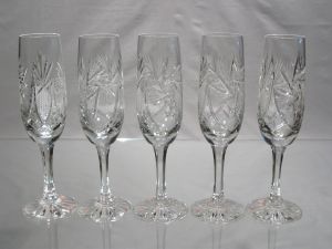 6 Flûtes à champagne Monica en cristal  
