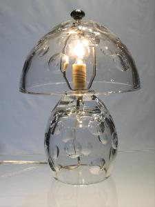 Lampe en cristal transparente taille Pastille "Cristal de Paris"