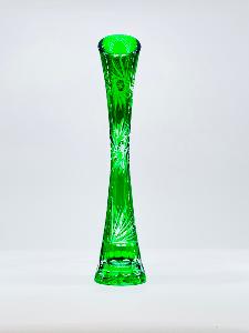 Vase Soliflore en Cristal de Bohème Vert