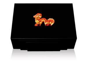 Lalique Boites à Bijoux Dragon laqué noir ou ébène naturel PM
