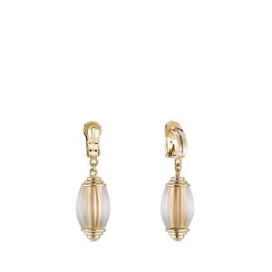 Boucles d' oreilles à clips Cristal Lalique Vibrante ovales