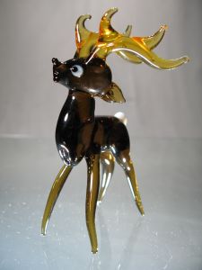 Cerf en Cristal Couleur Marron