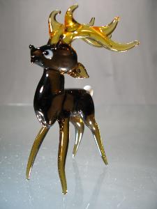 Cerf en Cristal Couleur Marron