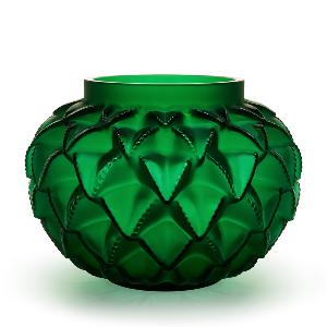 Vase Lalique Languedoc Grand Modèle Vert