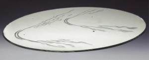 Miroir Ovale Cristal Lalique Cygnes