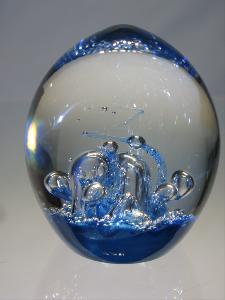 Sulfure, Presse-papier Oeuf bleu paon