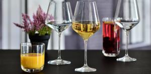 Verres en cristallin Chardonnay unis vibration plat, coffret de 6