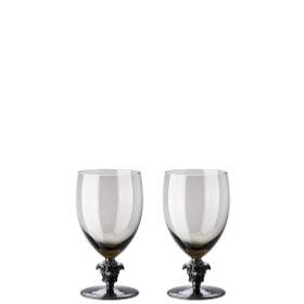 VERSACE Médusa : coffret 2 verres à vin Rouge Haze jambe court