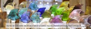  Aquarium Noir avec cloche transparente pour 25 Poissons Lalique 