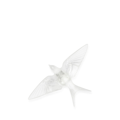 Sculpture Murale Hirondelles Ailes Baissées Lalique 