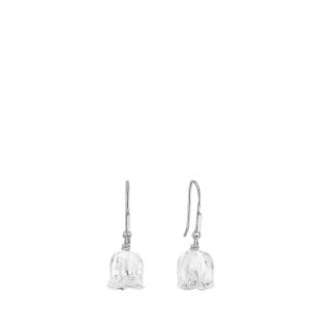 Boucles d' Oreilles Dormeuse Muguet Cristal Lalique 