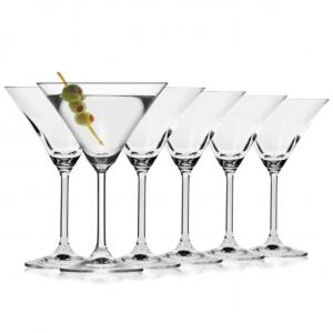 Coffret 6 Verres à Martini ou Cocktail en cristal collection Venise , utilisé dans la série LUCIFER
