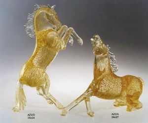 Cheval Verre Murano debout ou cabré