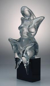 Femme Nue Verre Incolore Murano Zanetti 