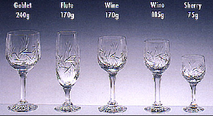Collection 6 Verres Monica en Cristal de Pologne