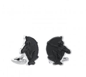 Boutons de Manchettes Cristal Lalique mascottes Archer
