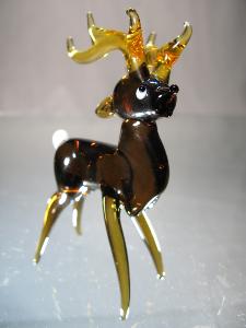 Cerf en Cristal Couleur Marron