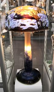 Lampe Tip Gallé géante "libellules et Iris " 67 cm 