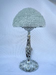 Lampe Athéna argent Verre blanc