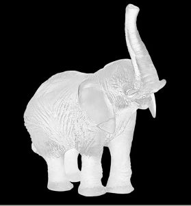 Eléphant Daum par J.F Leroy  22,5 cm 