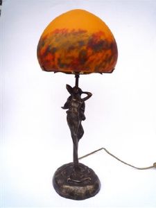 Lampe pâte de verre Elise Cône