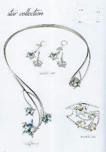 Andrea Marazzini Double Etoile Cristal Swarovski Transparent avec reflets 