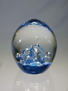 Sulfure, Presse-papier Oeuf bleu paon