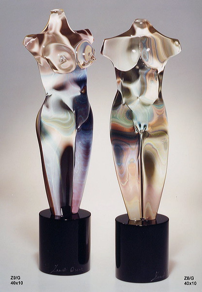 Buste femme et homme Murano 40 cm 