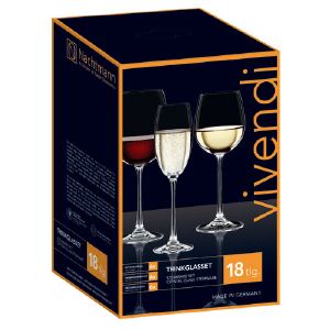 Coffret Cadeau 18 verres en cristallin collection Vivendi