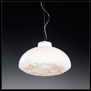 Luminaire Large Blanc Lait Murano collection Reflex