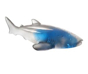 Requin bleu gris ou bleu clair de Cristal Daum