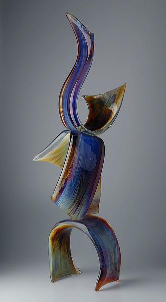 Ruban Cristal Art Murano Zanetti multicouleur calcedoine