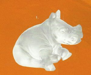 Mini Rhinocéros Pate Cristal Daum 
