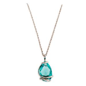Andrea Marazzini Big Drop Cristal Swarovski bleu turquoise 