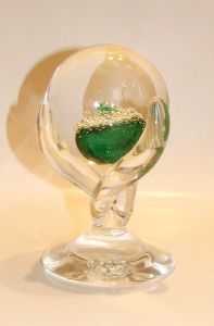 Sulfure , Presse - papier sur socle Murano