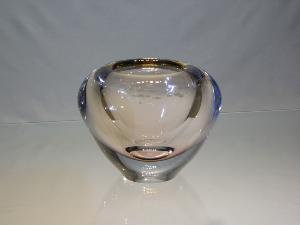 Petit vase Murano rose clair ambre 