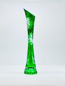 Vase Soliflore en Cristal de Bohème Vert