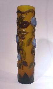 Vase soliflore Tip Gallé décor Prunes