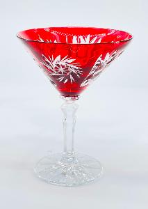 Verres à Martini Taille Diamant Cristal de Bohème 