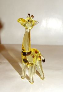 Girafe en cristal couleur