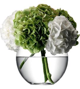 Vase bouquet rond en cristallin
