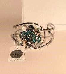 Andrea Marazzini Fleur Cristal Swarovski turquoise gris